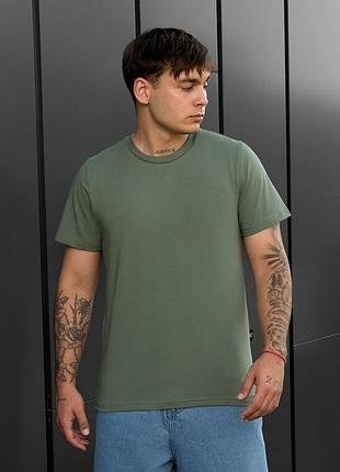 Футболка чоловіча без принтів staff green basic