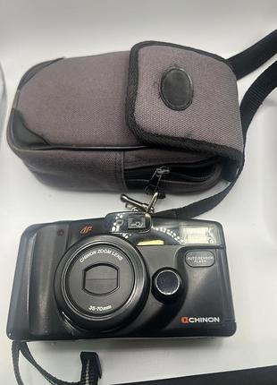 Плівковий фотоапарат chinon auto 3501 (zoom 35-70mm) + оригінальний чохол