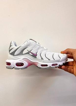 Жіночі кросівки nike air max tn plus white grey pink (36-41)
