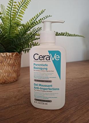 Гель для вмивання cerave blemish control cleanser проти недоліків проблемної шкіри, 236 мл
