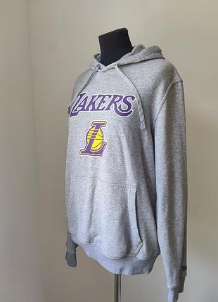 Свитшот серый new era l размер lakers