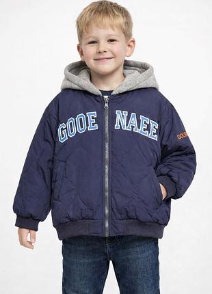 Куртка детская для мальчика еврозима тёмно-синего цвета р.110 206687k