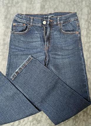 Джинсы zara индиго straight fit 152 см 11-12 лет