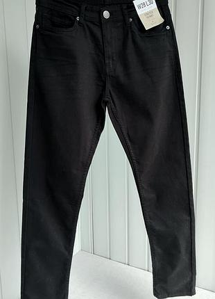 Джинсы stretch skinny мужские, черные denim co. размер s.