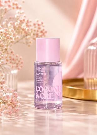 Мини спрей для тела victoria’s secret pink coconut &amp; creamy mini body mist