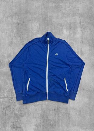 Nike оригінал синя чоловіча кофта найк майстерка на замку зіпка