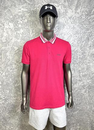 Boss hugo boss slim fit поло футболка xl размер спортивная розовая