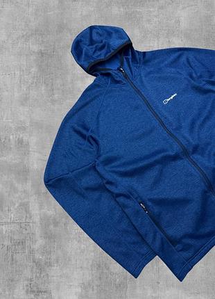 Фліс berghaus оригінал синя кофта чоловіча флісова куртка бергхаус з капюшоном зіпка 2