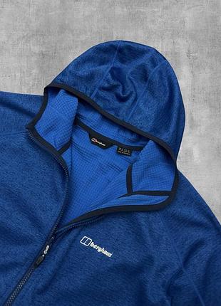 Фліс berghaus оригінал синя кофта чоловіча флісова куртка бергхаус з капюшоном зіпка 3