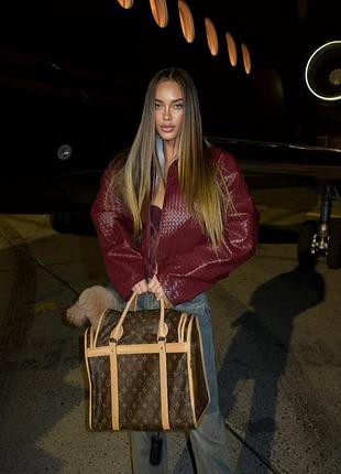 Сумка переноска для тварин луї vuitton велика шкіряна канвас