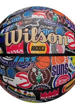 Мяч баскетбольный wilson nba all team retro bskt