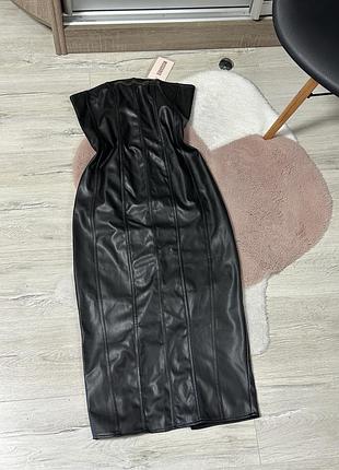Сукня міді з екошкіри від missguided
