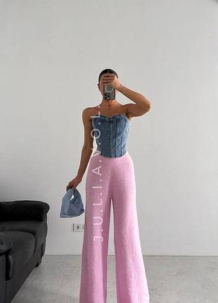 Топ корсетний джинсовий зіп prettylittlething