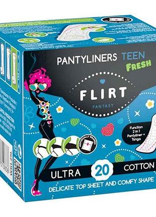 Ежедневные прокладки fresh cottonultra в инд/уп. 20шт (150мм) тм fantasy flirt