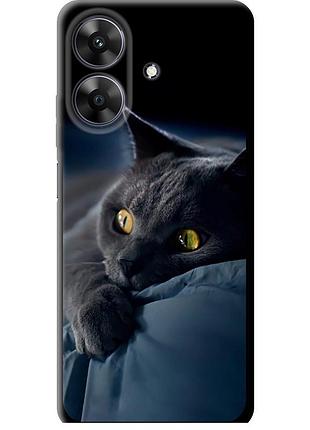 Чехол tpu на телефон realme note 60 дымчатый кот "825b-3761-58250"