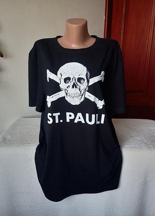 Футболка с черепом оверзай s/m/l/xl/xxl размер