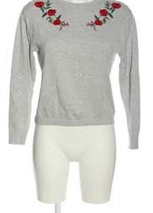 Свитер с вышивкой h&amp;m 10-11роков