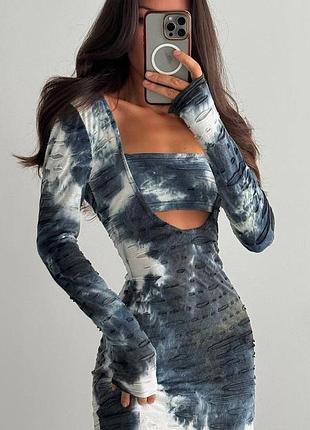 Сукня міні тай-дай plt prettylittlething