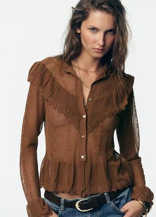 Мереживна блузка zara