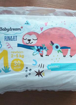 Підгузки babydream  розмір 1 на 2-5кг 30шт