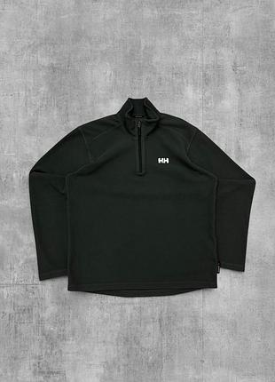 Фліс helly hansen оригінал чорна кофта хеллі хансен флісова куртка анорак на замку 1/4