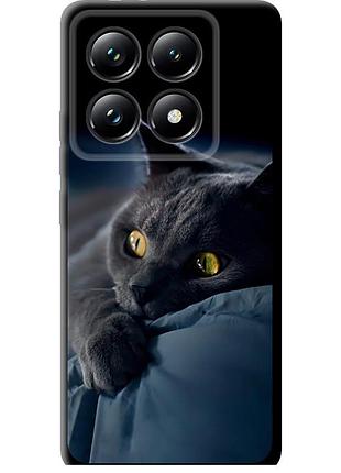 Чехол tpu на телефон xiaomi 14t pro дымчатый кот "825b-3806-58250"