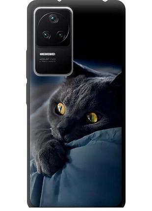 Чохол tpu на телефон xiaomi redmi k40s димчастий кіт "825b-2582-58250"