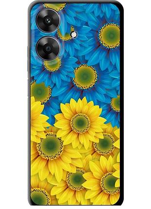 Чехол tpu патриотический на телефон realme narzo n61 жёлто-голубые цветы "1048b-3974-58250"