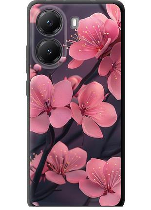 Чехол tpu на телефон xiaomi poco x7 pro пурпурная сакура "6075b-3907-58250"