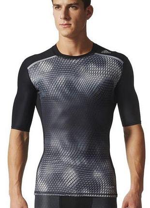 Adidas (s-xl) techfit compression climachill t-shirt компрессионка мужская спортивная футболка