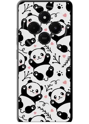 Чехол tpu на телефон xiaomi poco m7 панды "4318b-4141-58250"