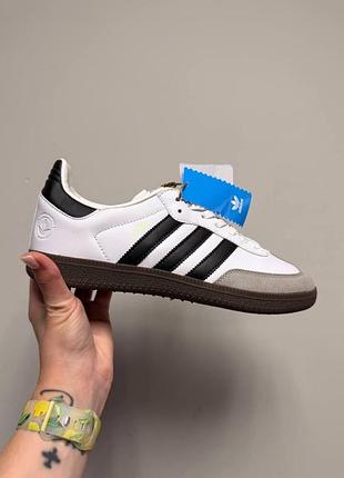 Уцінка кеди унісекс adidas samba og vegan low white black