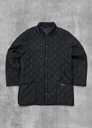 Куртка barbour heritage liddesdale оригінал чорна стьобана куртка барбур весняна