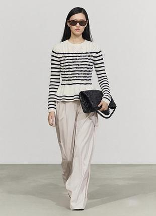 Massimo dutti светр з баскою з додаванням вовни та кашеміру