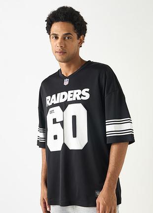 Чоловіча футболка джерсі nfl las vegas raiders (l) | oversize