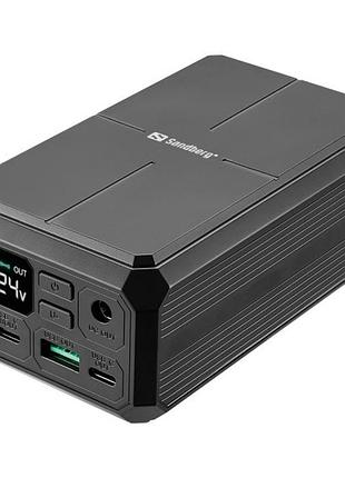 Повербанк sandberg laptop powerbank 27000 mah 100w pd 84w dc 12-24v qi 10w (421-13)