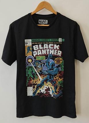 Чоловіча футболка marvel — black panther comics / вінтажний принт (m-l)