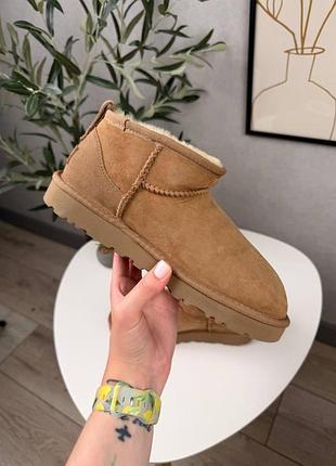 Уцінка уггі натуральні ugg classic ultra mini chestnut