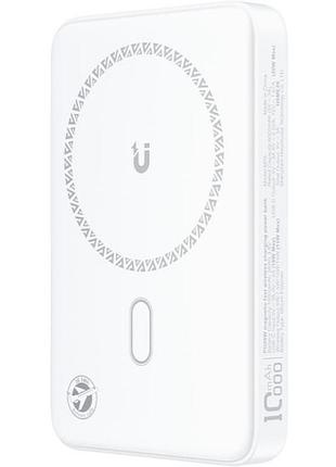 Повербанк acefast m26 magnetic wireless 10000 mah 20w pd qc 3.0 qi 15w white