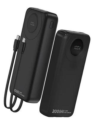 Повербанк wuw tugii y202 20000 mah 22.5w pd qc 3.0 li-pol black