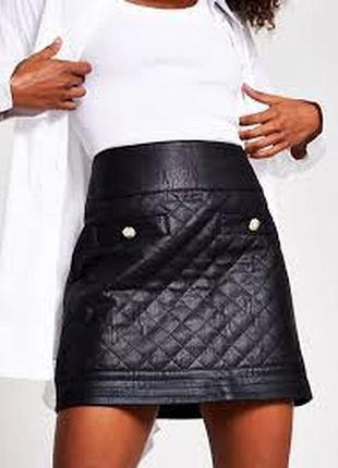 Стильна шкіряна спідниця river island uk6 eur32