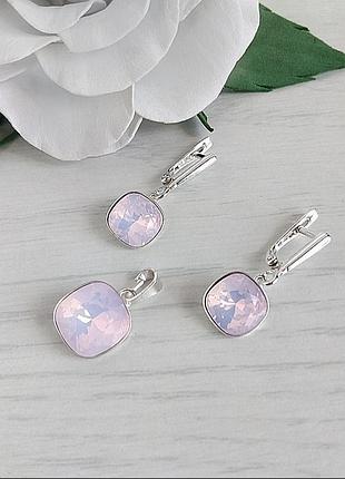 Сережки та кулон swarovski