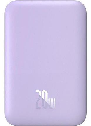 Повербанк baseus magnetic mini air 6000 mah 20w magsafe li-pol purple (p10059002513-00)