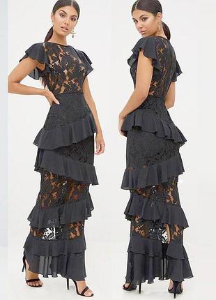 Розпродаж сукня prettylittlething мереживна каскадна