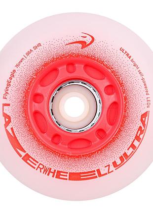 Колеса світяшки fe lazerwheels ultra червоні 76 мм