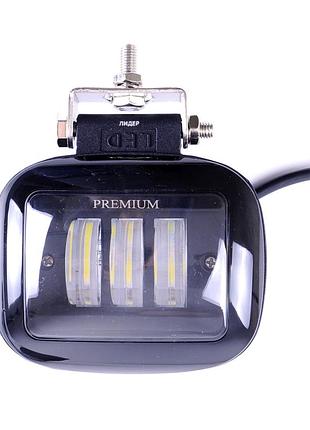 Фара-led квадрат 45w (15w*3) 10-30v 120*100*60mm ближнє(кріплення знизу) (глянець)+дхо 8866