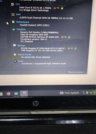 Ноутбук б/у hp pavilion sleekbook 15-b055er (intel core i5-3317u 1.7ghz/ram 6gb/hdd 1tb/nvidia geforce gt 630m)
