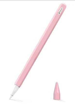 Силиконовый чехол для apple pencil 2 (розовый или черный) с чехлом для наконечника, противоскользящий защитный чехол для столуса ipad
