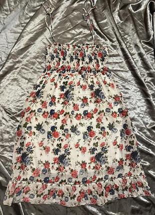 Легенька ситцева сукня в квіти сарафан paris