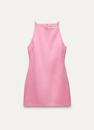Коротка рожева сукня zara xl